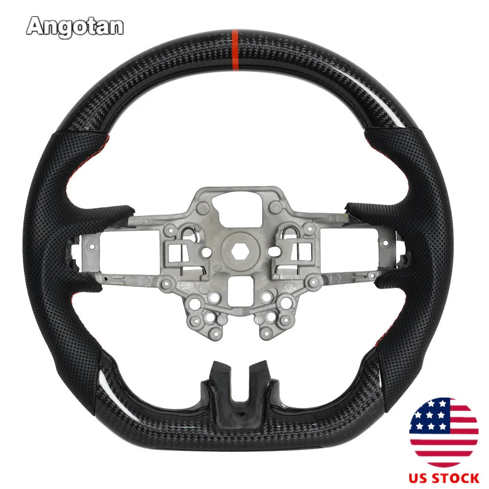 Dry Carbon Fiber D-Type Steering Wheel for Ford Mustang (2015-2021)