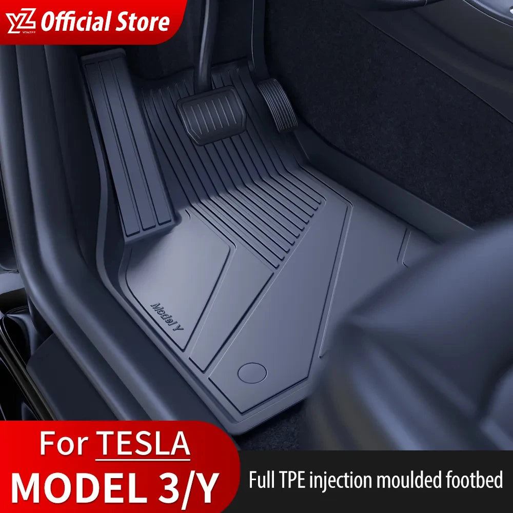 Tesla Model 3 & Y TPE Floor Mats (2021-2023) - Waterproof & Non-Slip