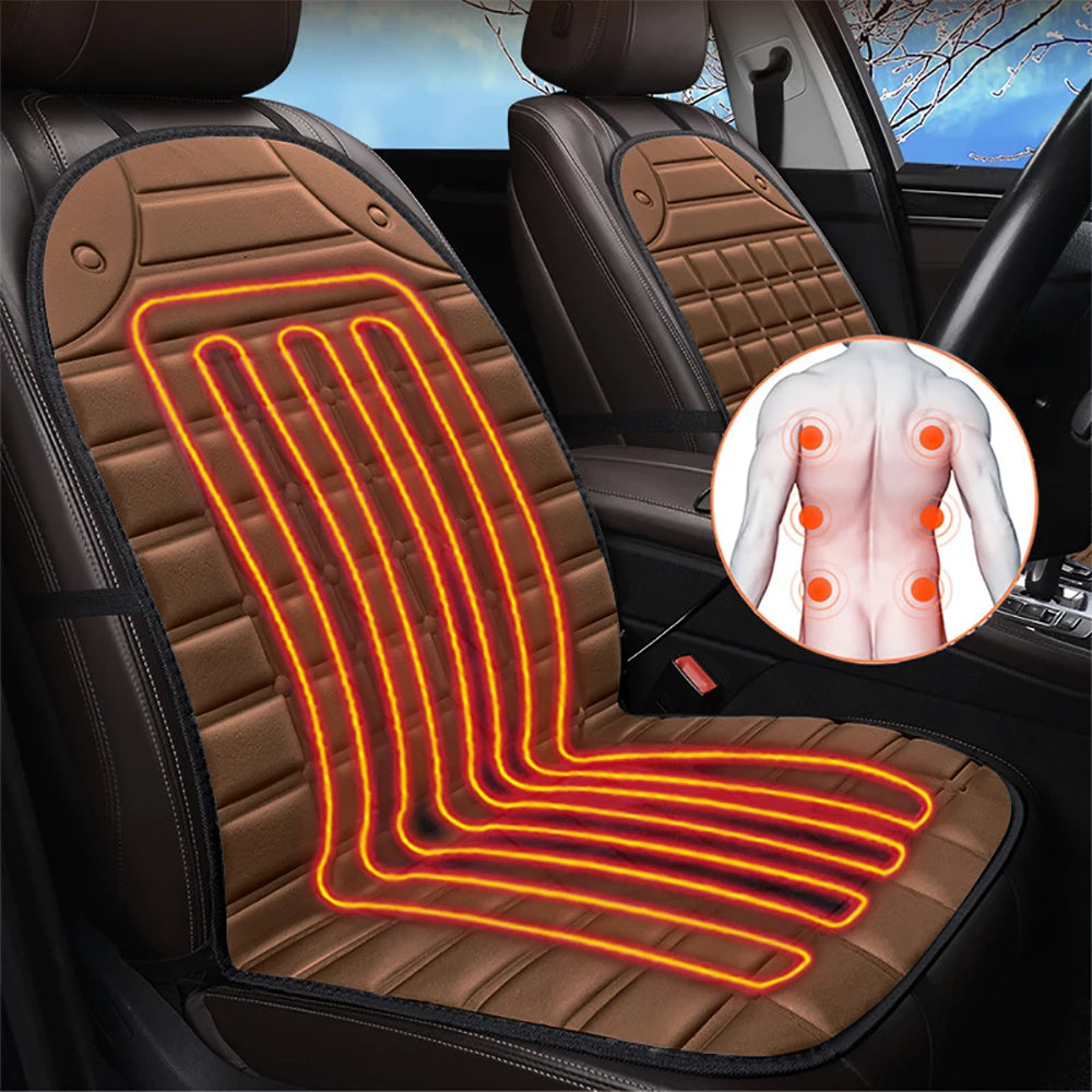 12V Heated Car Seat Cushion – Universal Fit, Comfortable Sponge Material, Winter Essential