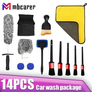 Car Cleaner Brush Suit Windshield Cleaning Wash Tools Car Interior Cleaning Tools Car Wash Brush Microfiber Premium Wheels Brush