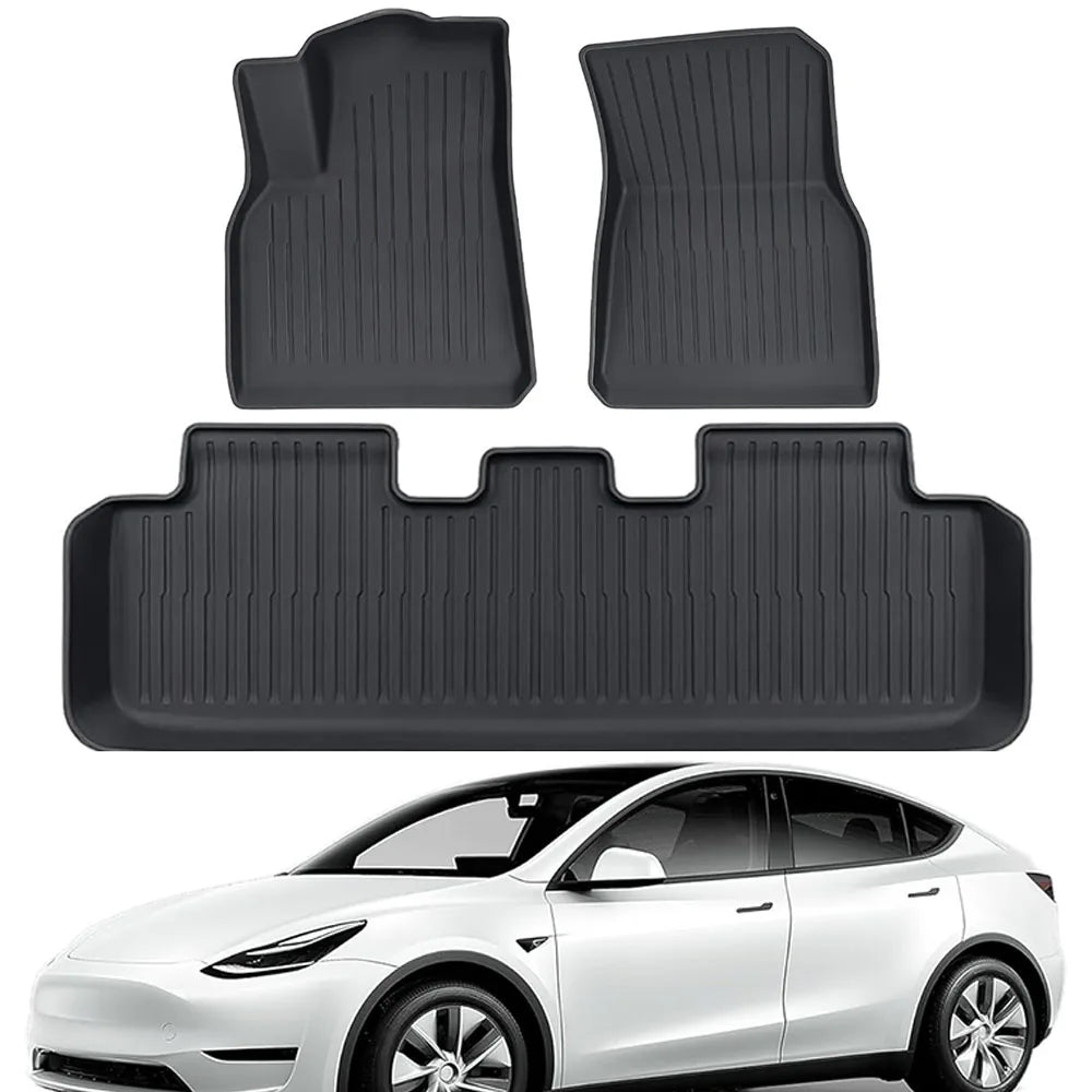 Car Floor Mats for Tesla Model 3 Y 2019-2024 Four Seasons Waterproof Non-slip